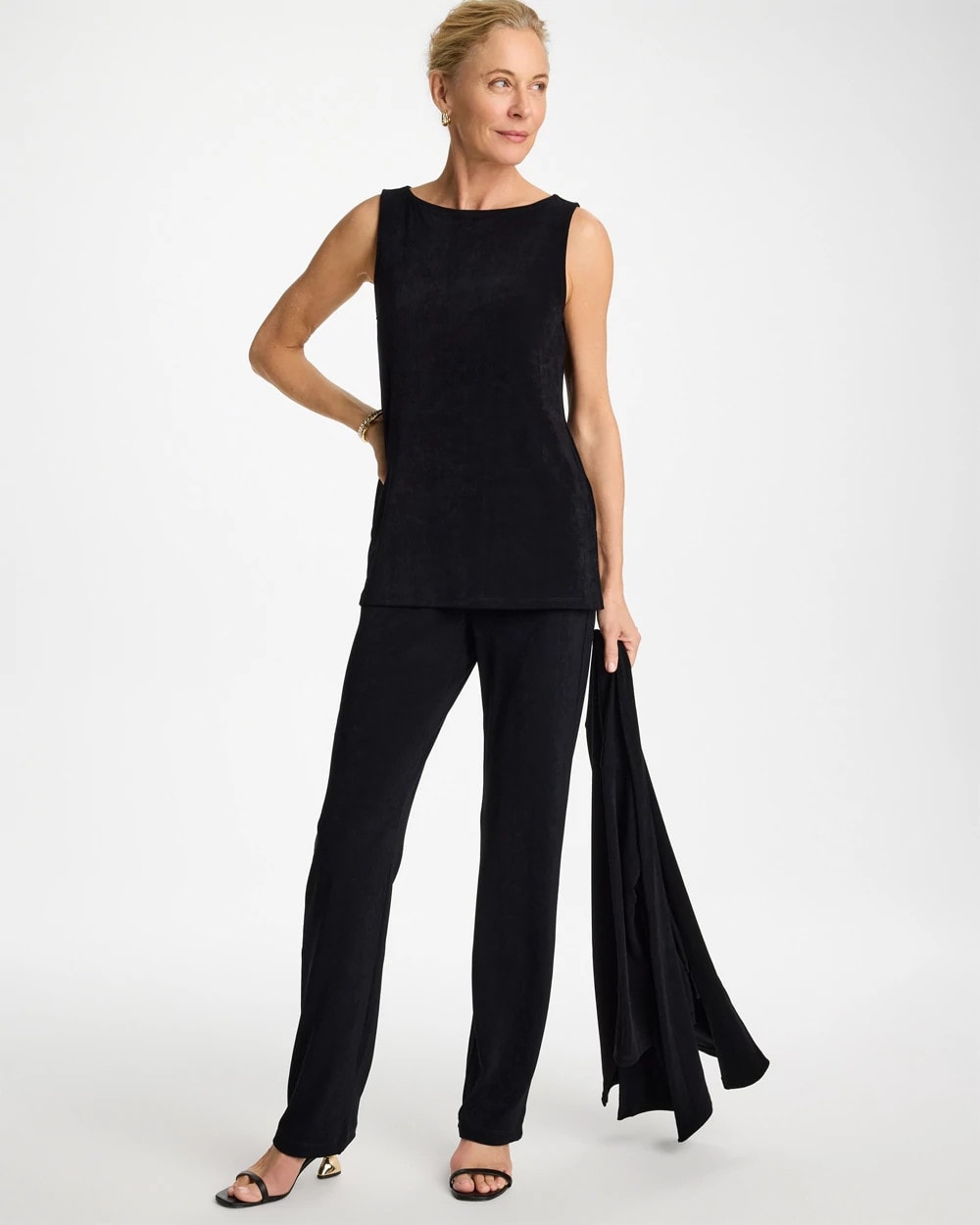 Chico's Online Travelers Black Travelers™ Classic Side-Slit Tank