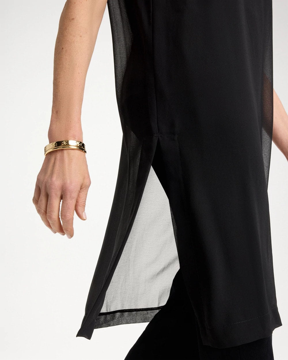 Chico's Discount Travelers Black Travelers™ Layered Chiffon Tunic