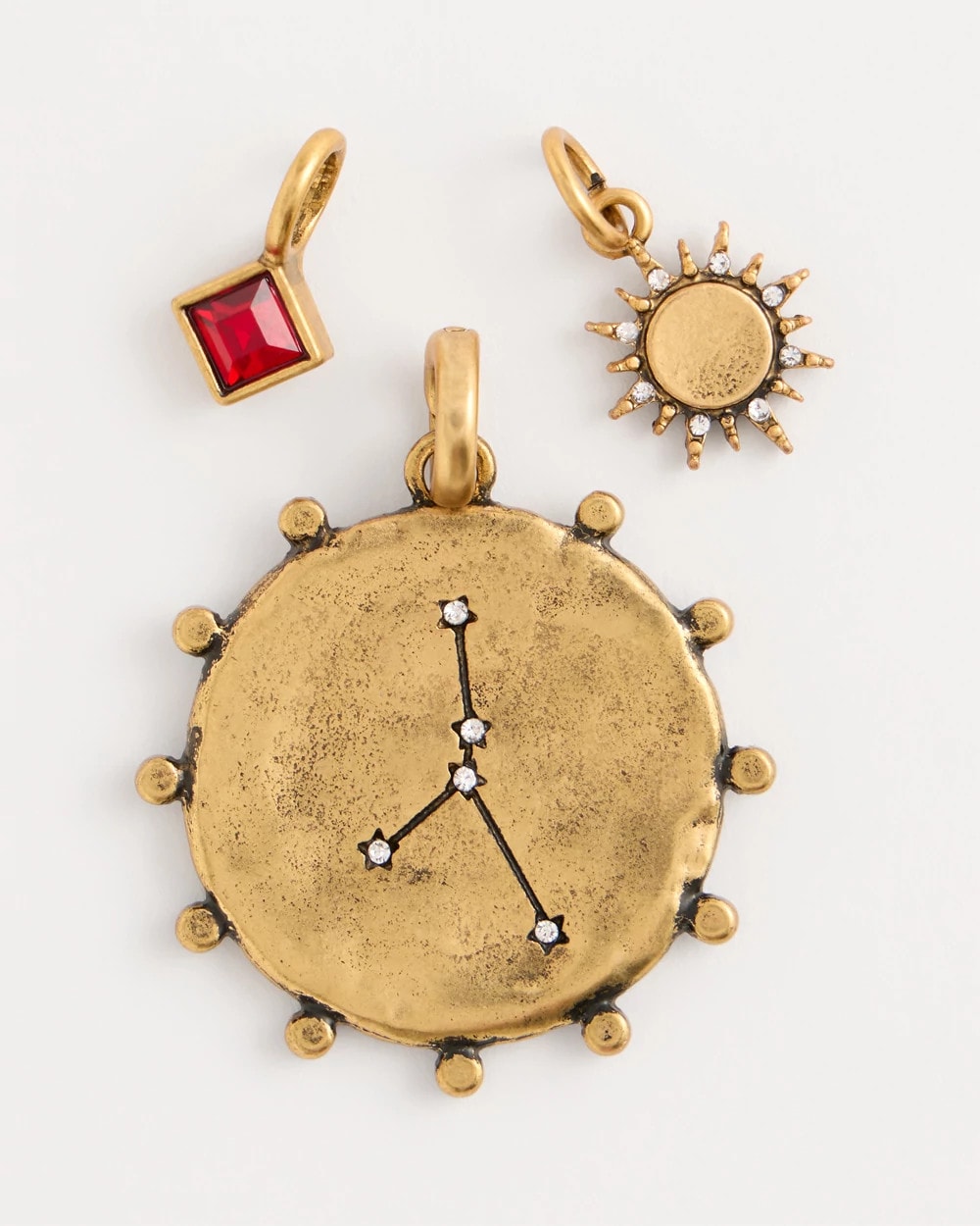 Chico's Outlet Mixed Metals Cancer Zodiac Charm Pendant