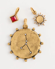 Chico's Outlet Mixed Metals Cancer Zodiac Charm Pendant