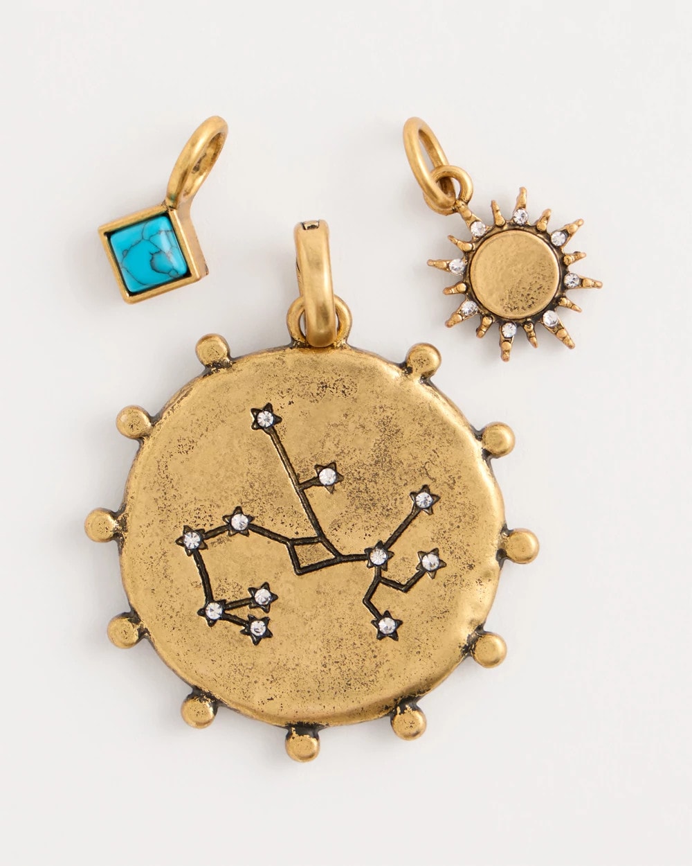 Chico's On Sale Mixed Metals Sagittarius Zodiac Charm Pendant