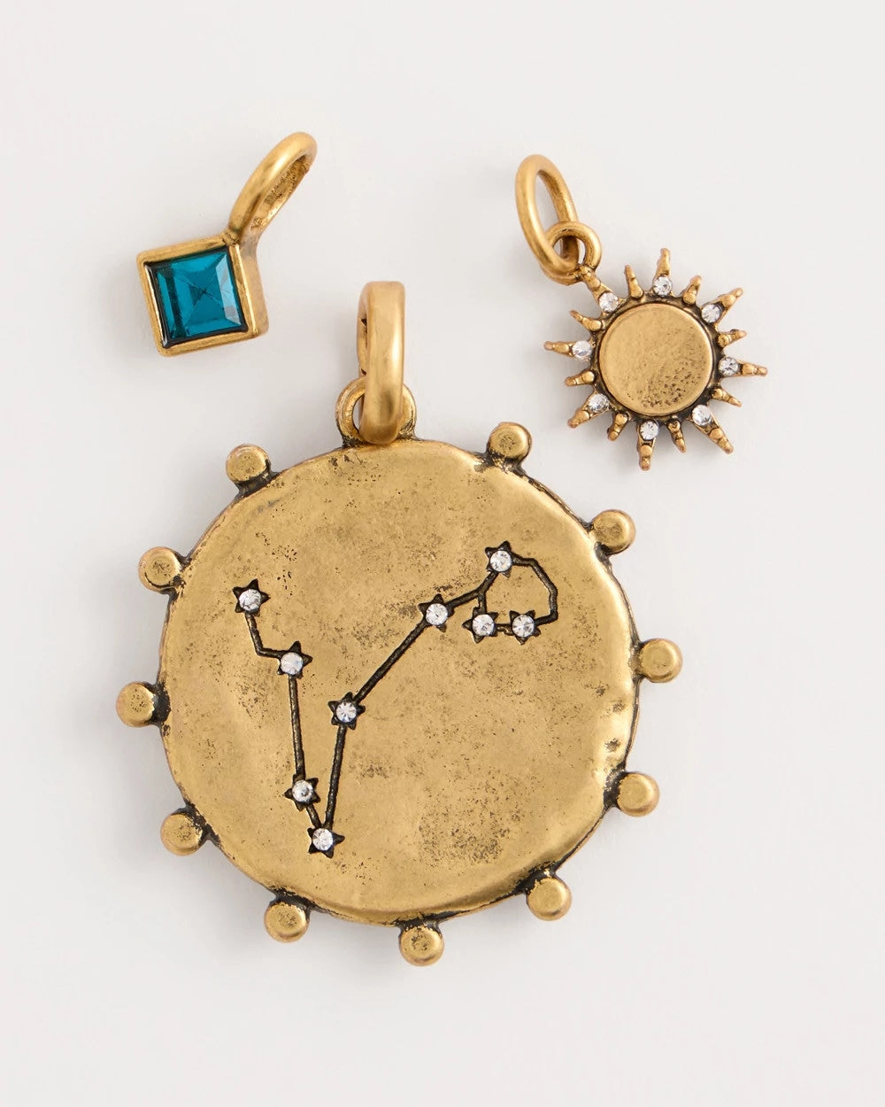Chico's Outlet Mixed Metals Pisces Zodiac Charm Pendant