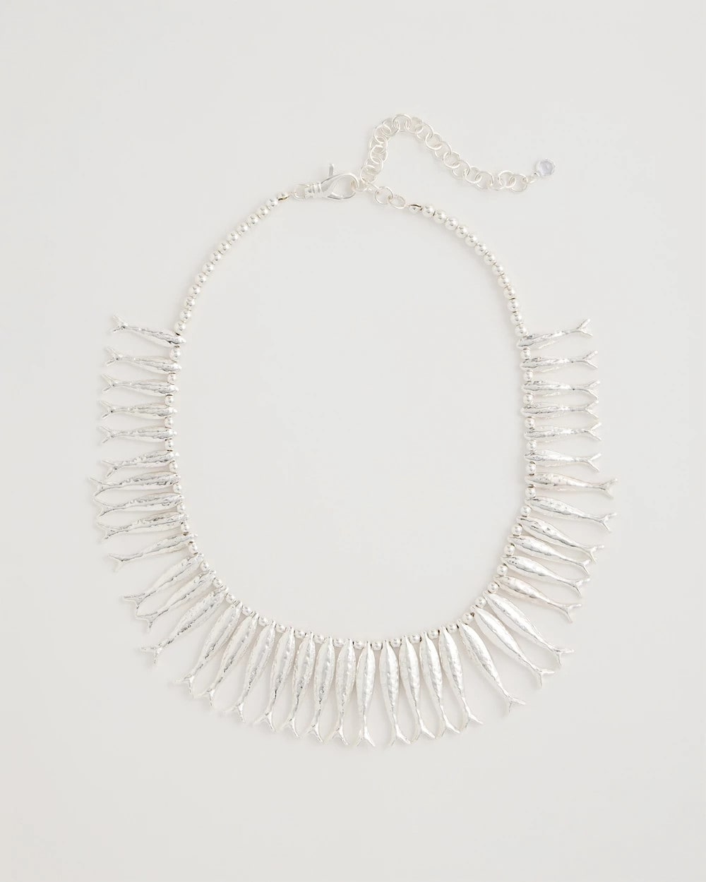 Chico's Discount Silver Silvertone Fish Collar Necklace
