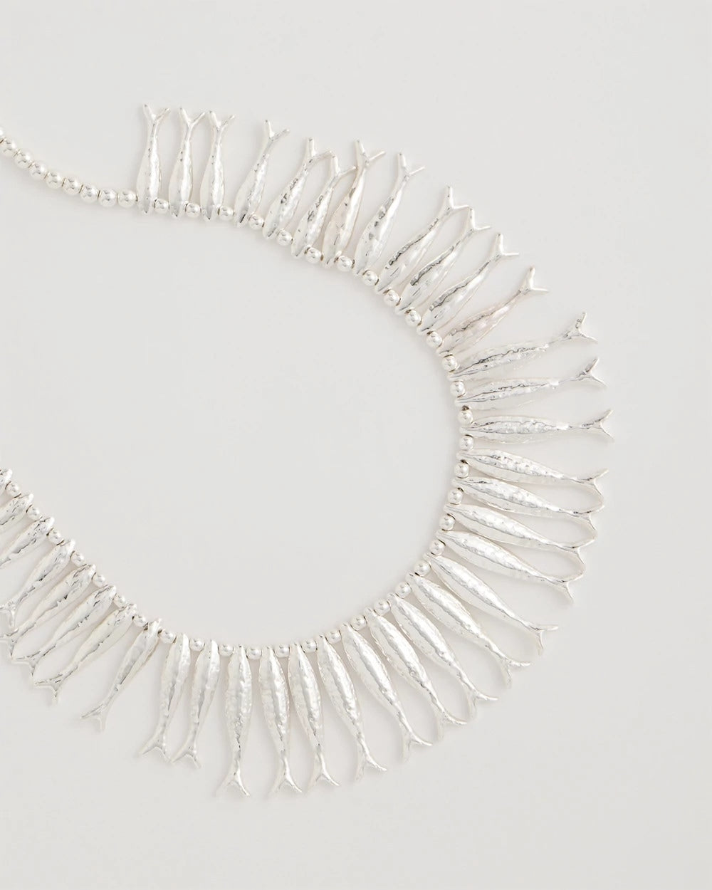 Chico's Discount Silver Silvertone Fish Collar Necklace