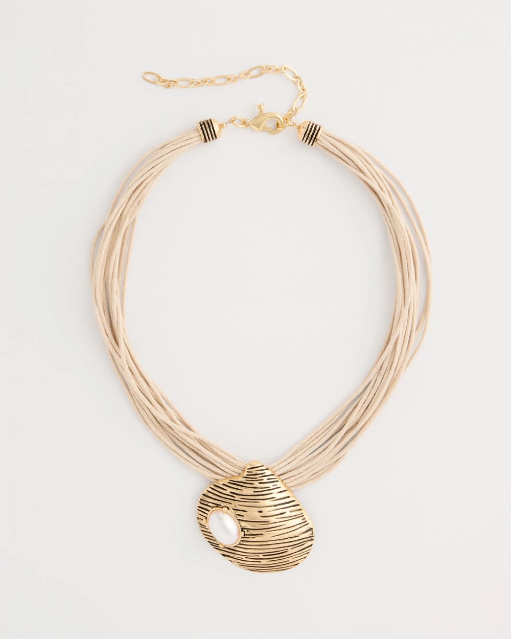 Chico's Outlet Gold Golden Shell Pendant Necklace