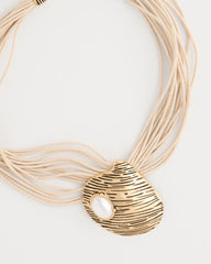 Chico's Outlet Gold Golden Shell Pendant Necklace