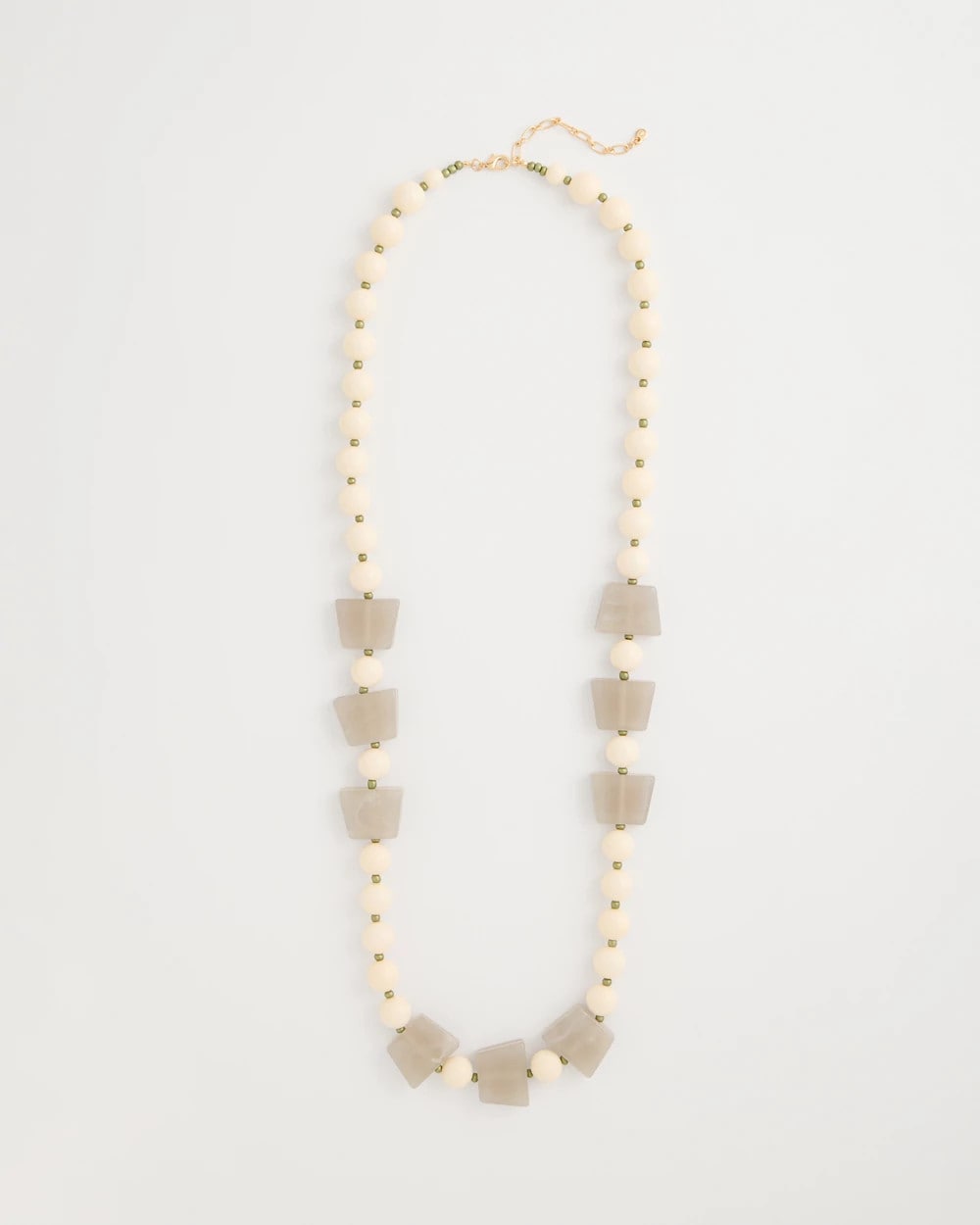 Chico's For Sale Neutral Long Geo Beaded Necklace