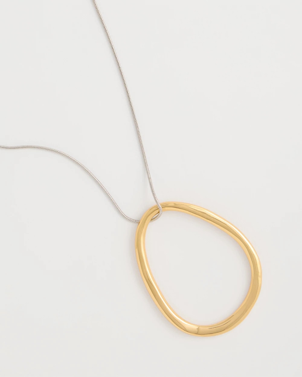 Chico's Sale Mixed Metals Mixed Metal Circle Pendant Necklace