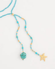 Chico's On Sale Teal Genuine Turquoise Stone Y-Necklace
