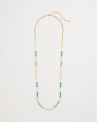 Chico's Online Green Beaded Long Necklace