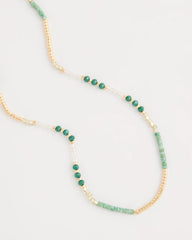 Chico's Online Green Beaded Long Necklace