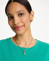Chico's Discount Green Aventurine Stone Pendant Necklace