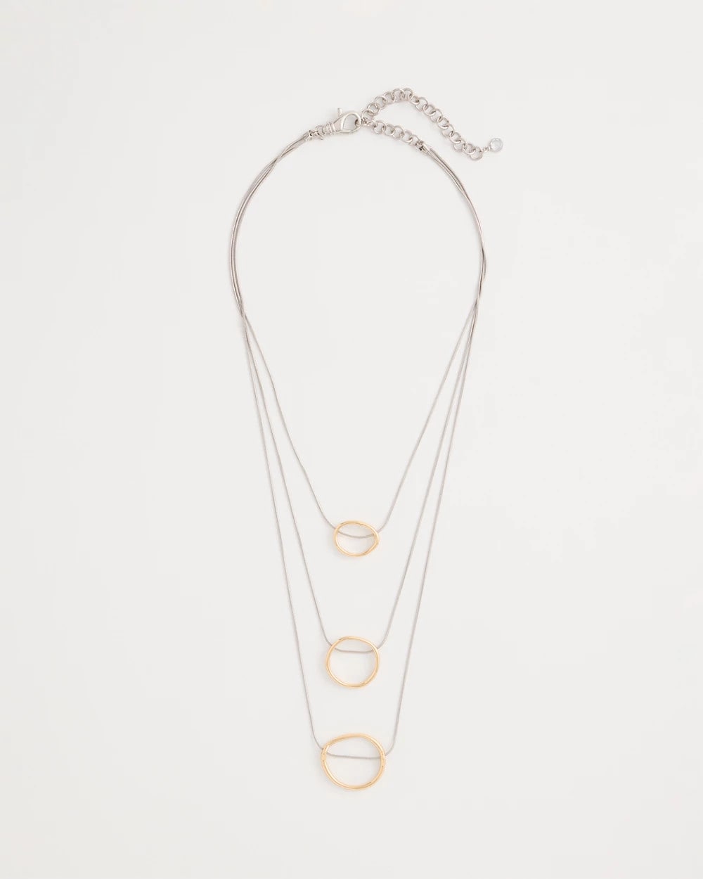 Chico's For Sale Mixed Metals Mixed Metal Triple Circle Pendant Necklace