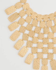 Chico's Outlet Gold Chico's Originals Hammered Bib Necklace