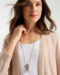 Chico's For Sale Silver Adjustable Silvertone Pendant Necklace