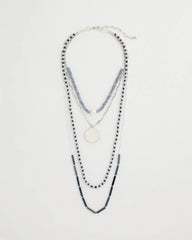 Chico's Outlet Blue Siren Pendant Layered Necklace