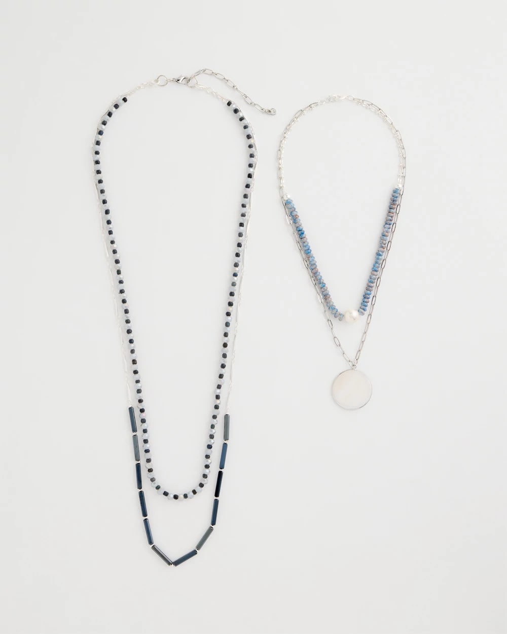 Chico's Outlet Blue Siren Pendant Layered Necklace