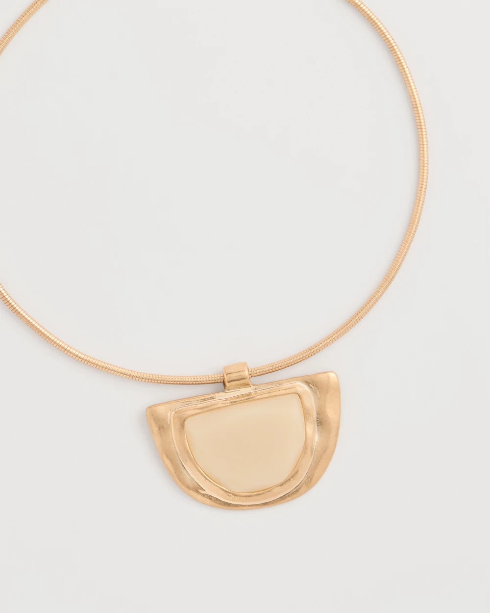 Chico's For Sale Gold White Enamel Collar Necklace