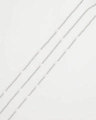 Chico's Online Silver Pearlescent Bead Ball Short Necklace