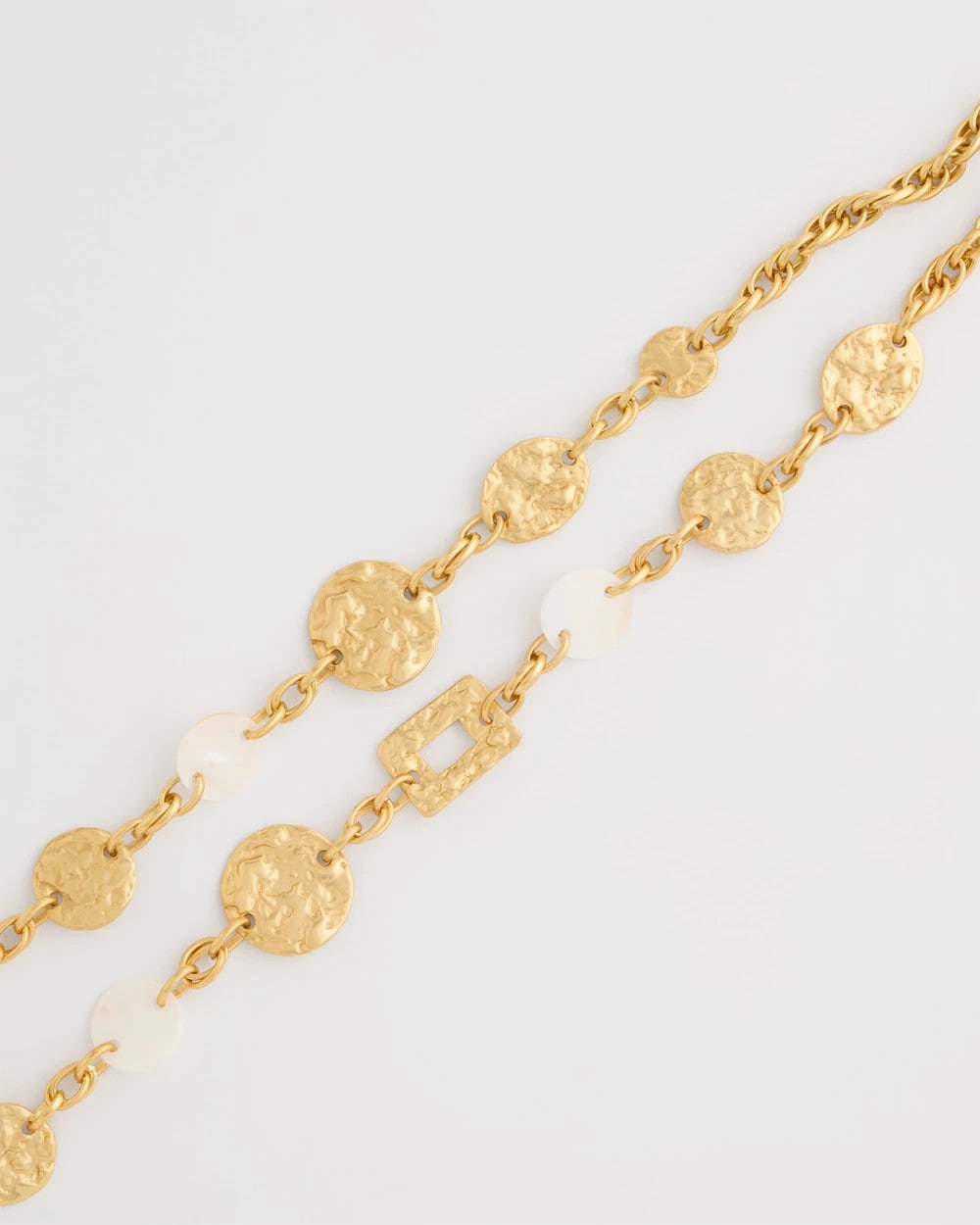 Chico's Sale Gold Pearl Hammered Short Necklace