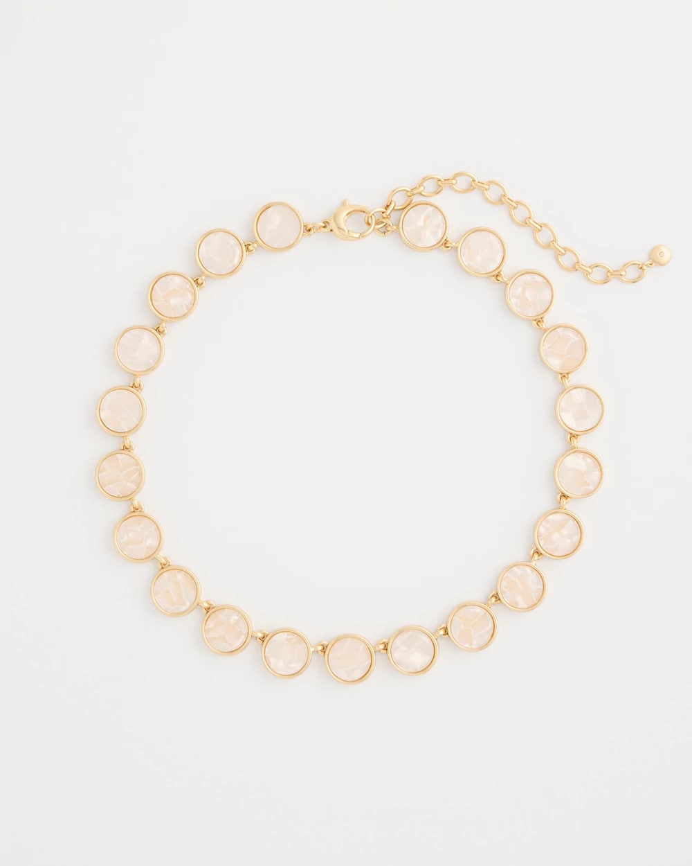 Chico's On Sale Gold Pearlescent Rounded Collar Necklace
