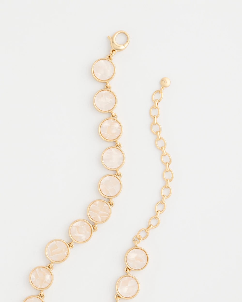 Chico's On Sale Gold Pearlescent Rounded Collar Necklace
