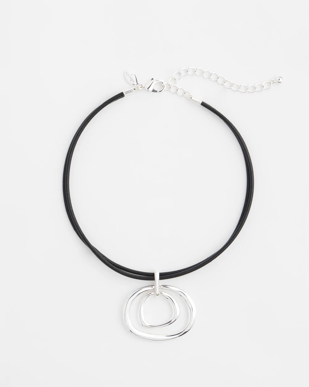 Chico's For Sale Silver Silver Tone Rings Pendant Necklace