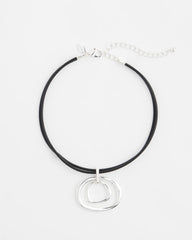 Chico's For Sale Silver Silver Tone Rings Pendant Necklace