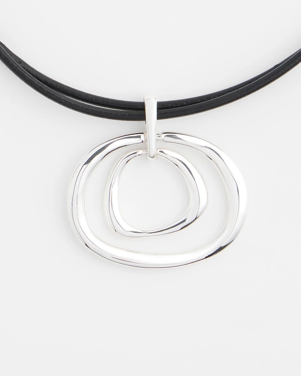 Chico's For Sale Silver Silver Tone Rings Pendant Necklace
