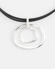 Chico's For Sale Silver Silver Tone Rings Pendant Necklace