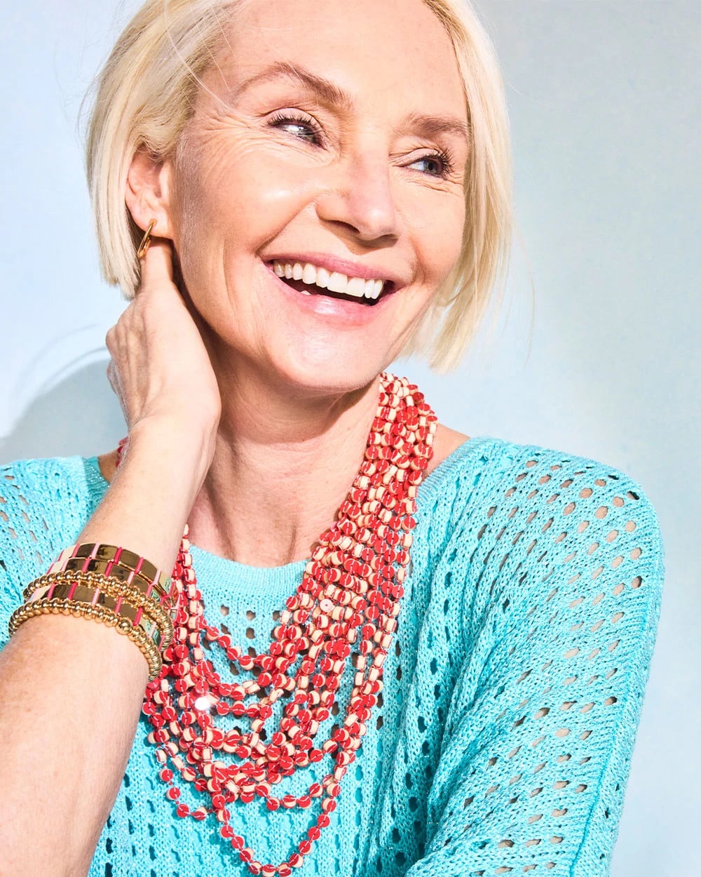 Chico's Sale Coral Coral Multi-Strand Necklace