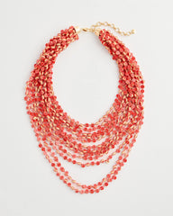 Chico's Sale Coral Coral Multi-Strand Necklace