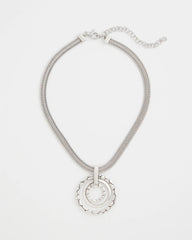 Chico's Discount Silver Silver Short Pendant Necklace