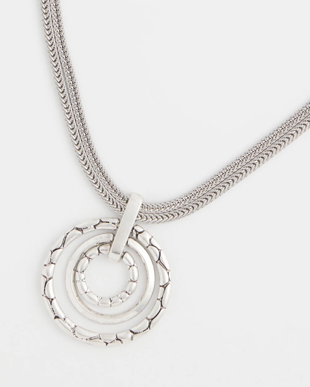 Chico's Discount Silver Silver Short Pendant Necklace