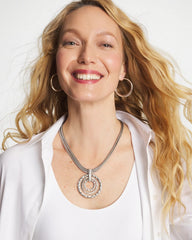 Chico's Discount Silver Silver Short Pendant Necklace