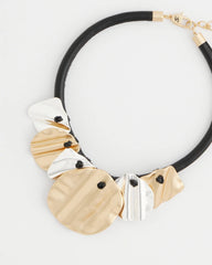 Chico's On Sale Mixed Metals Crinkle Mixed Metal Bib Necklace