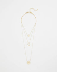 Chico's For Sale Gold Gold Triple Pendant Necklace