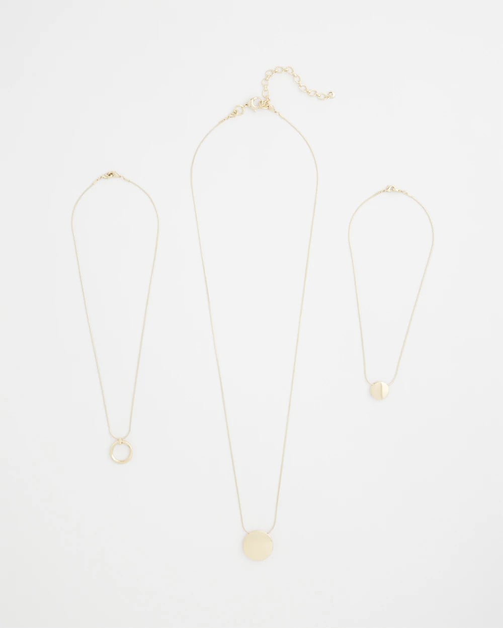 Chico's For Sale Gold Gold Triple Pendant Necklace