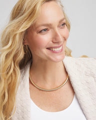 Chico's Sale Mixed Metals Mixed Metal Link Triple-Strand Necklace