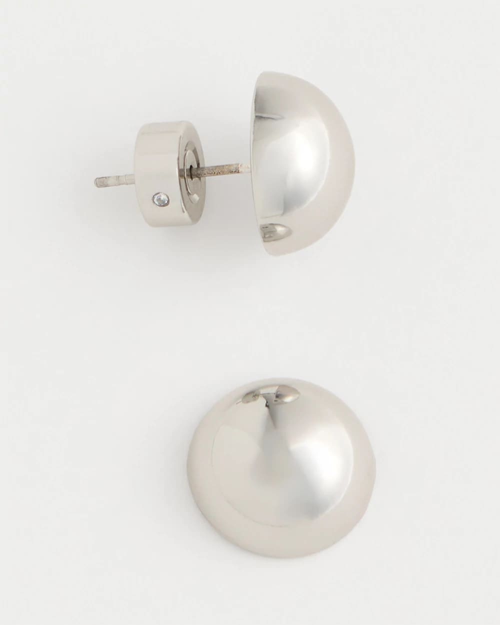 Chico's Online Silver Mini Silvertone Sphere Stud Earrings