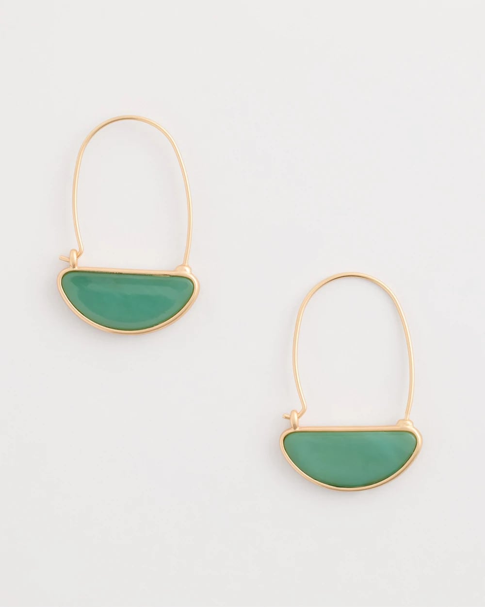 Chico's Sale Green Resin Threader Drop Earrings