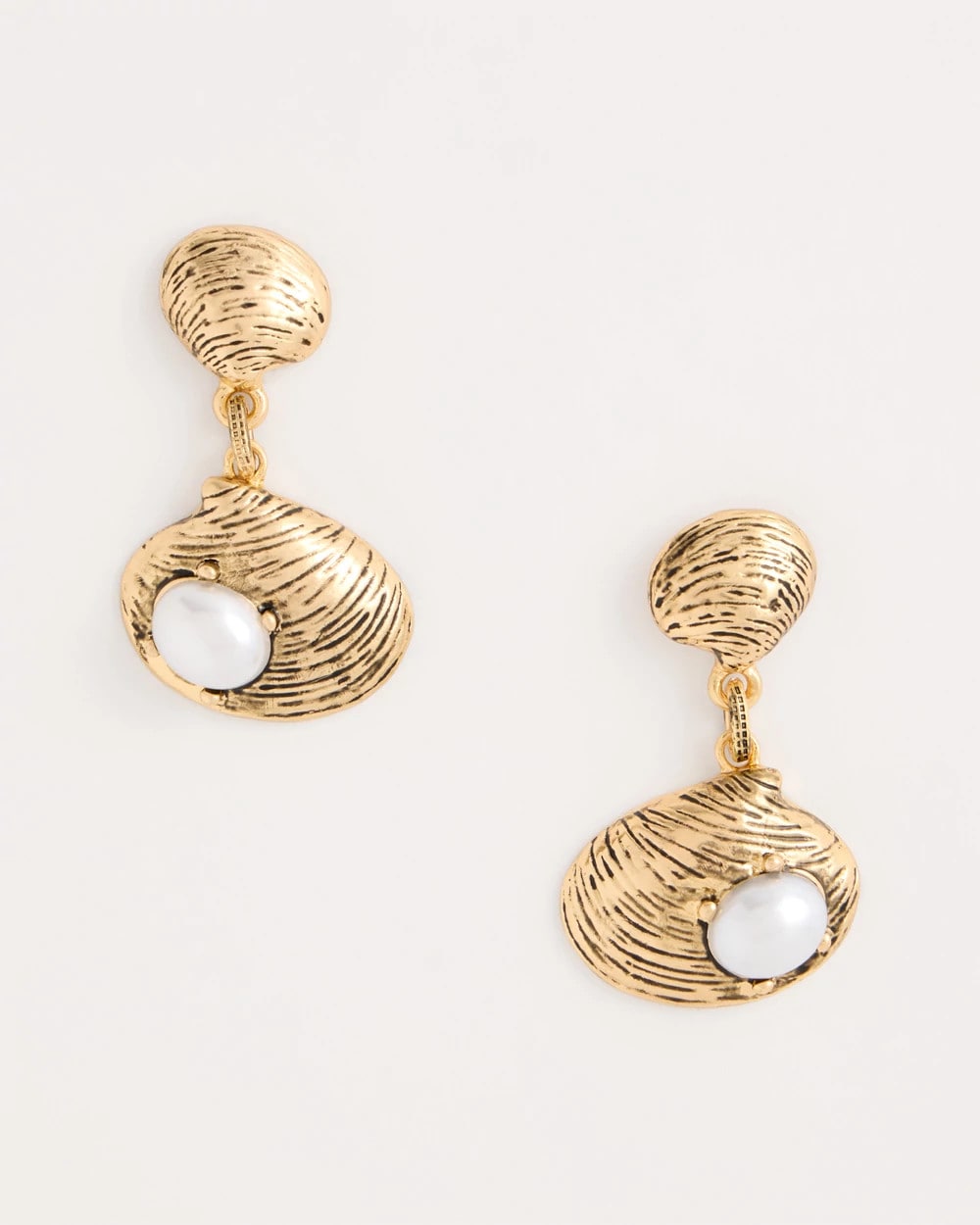Chico's For Sale Gold Golden Shell Drop Earrings