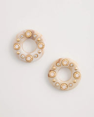 Chico's Online Neutral Embellished Neutral Stud Earrings