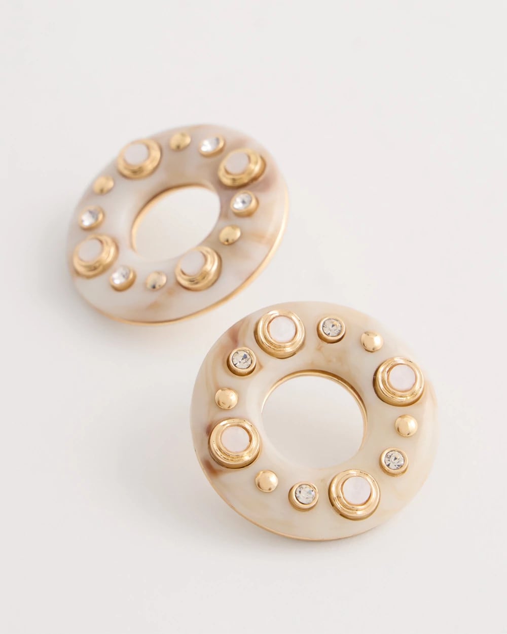 Chico's Online Neutral Embellished Neutral Stud Earrings