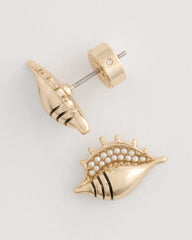 Chico's Discount Gold Conch Stud Earrings