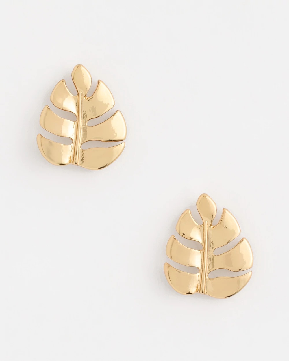 Chico's Sale Gold Palm Frond Stud Earrings