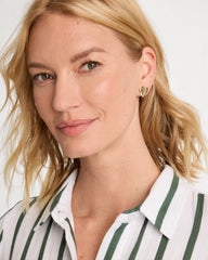 Chico's Sale Gold Palm Frond Stud Earrings