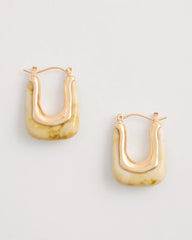 Chico's On Sale Neutral Neutral Goldtone Square Hoop Earrings