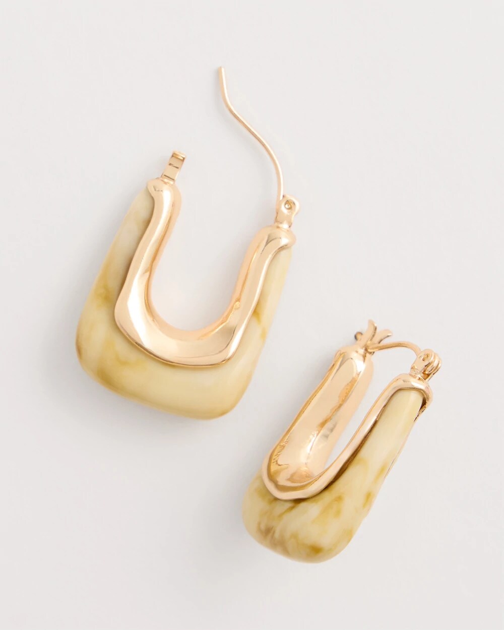Chico's On Sale Neutral Neutral Goldtone Square Hoop Earrings