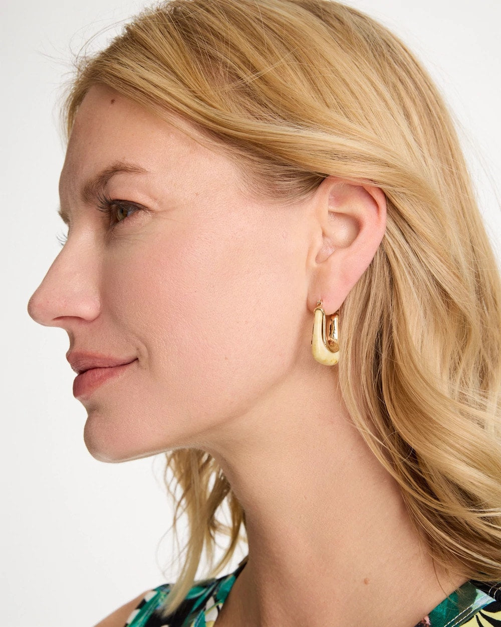 Chico's On Sale Neutral Neutral Goldtone Square Hoop Earrings